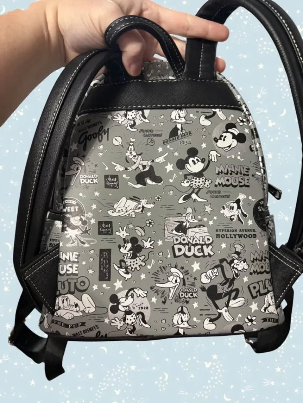 NWOT Disney Loungefly Mickey & Friends Valut Sketch Mini Backpack
